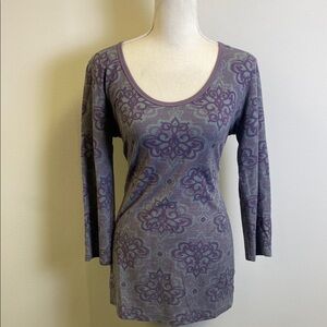 Erge Large Women’s Purple Patterned Women's Top